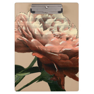 Porte-bloc Rose rouge rubis aux accents blancs