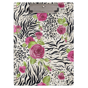 Porte-bloc Roses sur le motif animal