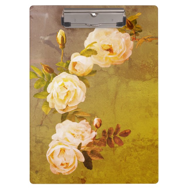 Porte-bloc Roses Vintages romantiques (Devant)