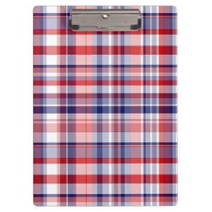 Porte-bloc Rouge, Blanc, Bleu Preppy Madras Plaid