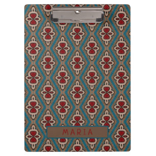 Porte-bloc Rouge Cyan Cuivre Azulejos Carrelage Nom de l'élég