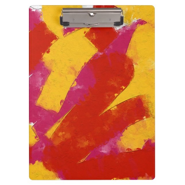 Porte-bloc Rouge, jaune et rose (Devant)