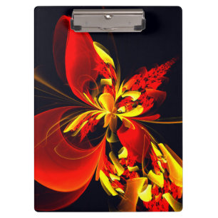 Porte-bloc Rouge Jaune Floral Moderne Résumé Modèle Art #10