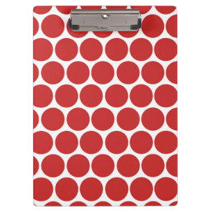 PORTE-BLOC ROUGE MODERNE, POIS BLANCS