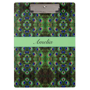 Porte-bloc Royal Plumage - Luxe Peacock Motif en plumes
