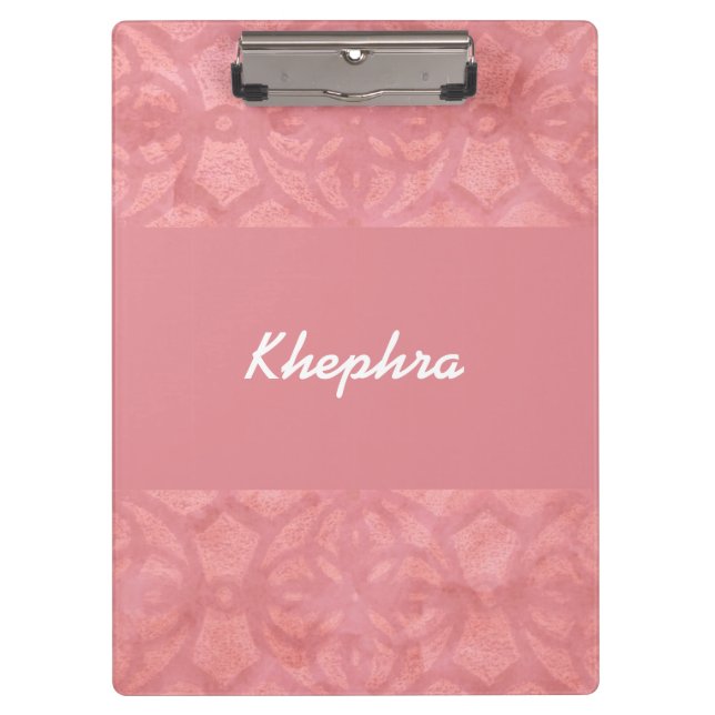 Porte-bloc Ruddy Pink Batik Nom (Devant)