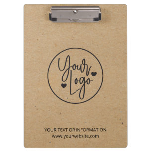 Porte-bloc Rustic Kraft Business Logo Entreprise