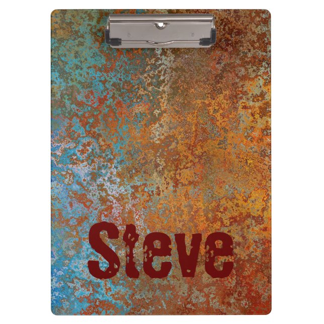 Porte-bloc Rusty, Verdigris, Grunge Steampunk Personnalisé (Devant)