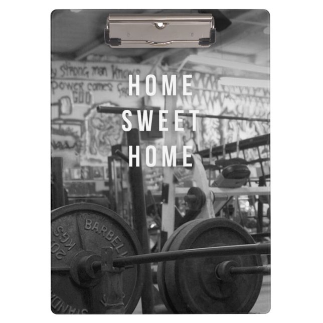 Porte-bloc Salle de gym - Home Sweet Home - Barbell - Entraîn (Devant)