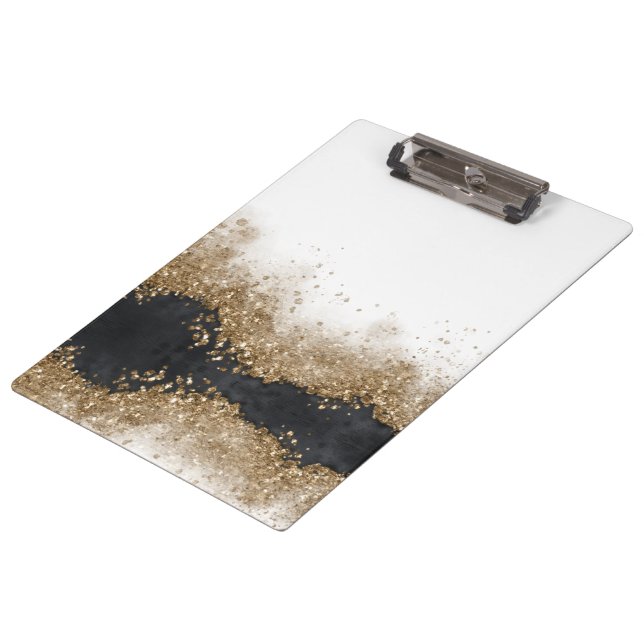 Porte-bloc Salon de coiffure Gold & Black (Incliné)