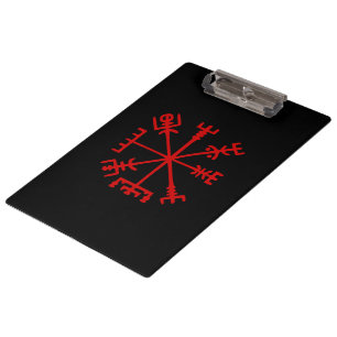 Porte-bloc Sang Rouge Vegvísir (Viking Compass)