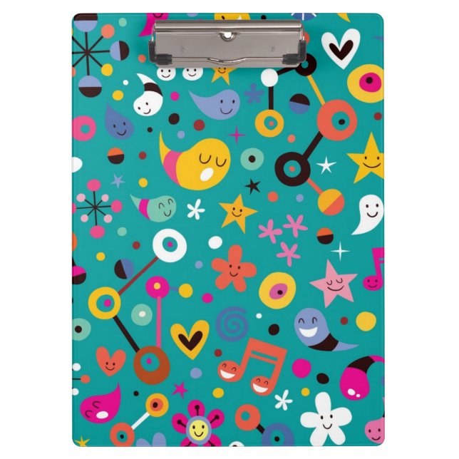Porte-bloc sarcelle d'hiver de motif de bande dessinée (Devant)