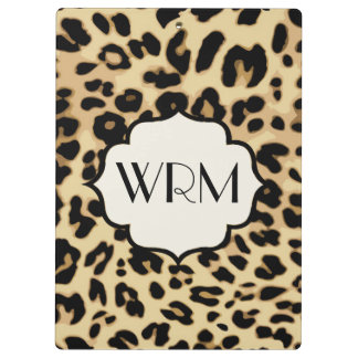 Porte-bloc Sassy Empreinte de léopard Monogramme