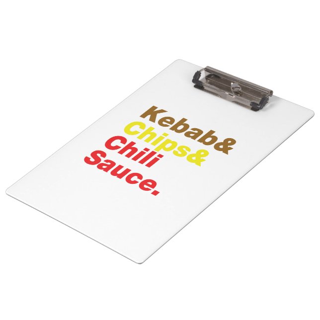Porte-bloc Sauce Kebab & Chips & Chili. (Incliné)