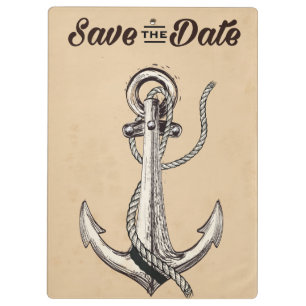 Porte-bloc Sauver la Date vintage Ancre Nautione