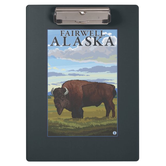 Porte-bloc Scène de bison - Fairwell, Alaska (Devant)