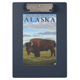 Porte-bloc Scène de bison - jonction de delta, Alaska