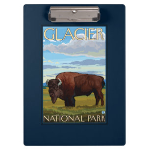 Porte-bloc Scène de bison - parc national de glacier, la TA