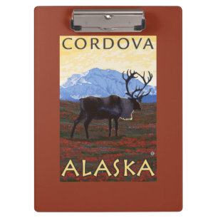 Porte-bloc Scène de caribou - Cordova, Alaska