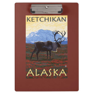 Porte-bloc Scène de caribou - Ketchikan, Alaska