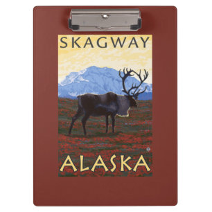 Porte-bloc Scène de caribou - Skagway, Alaska