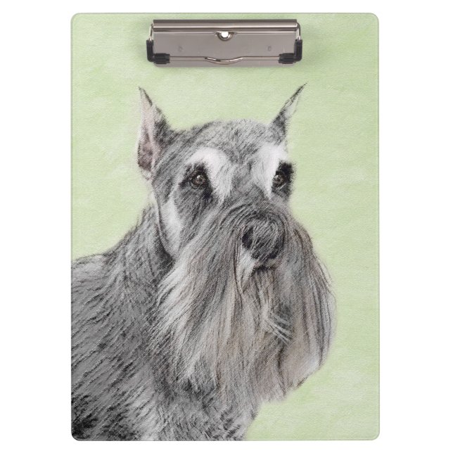 Porte-bloc Schnauzer (Giant, Standard) Peinture - Chien Art (Devant)