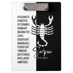 Porte-bloc Scorpio signe Zodiac Porte - bloc noir et blanc