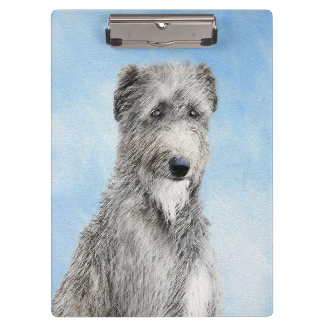 Porte-bloc Scottish Deerhound Peinture - Cute Original Chien  (Devant)