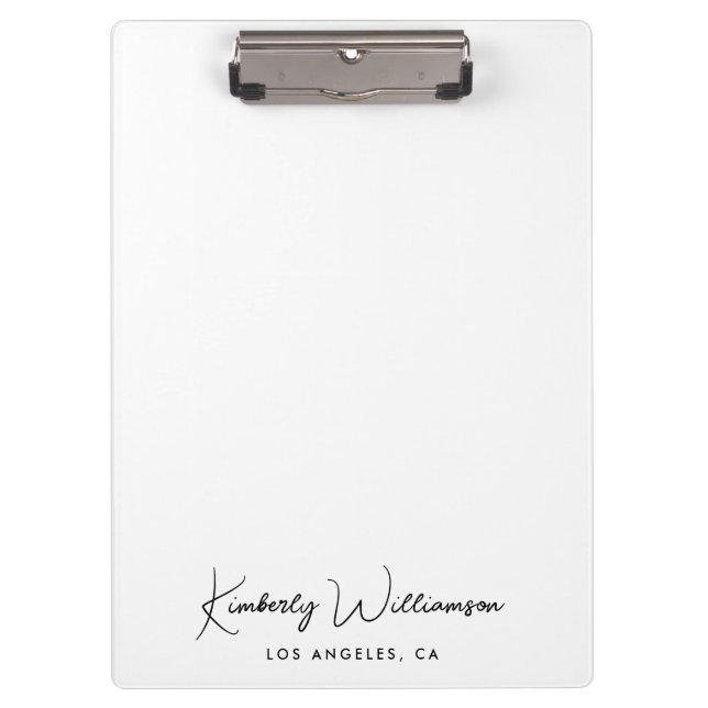 Porte-bloc Script de signature chic (Devant)