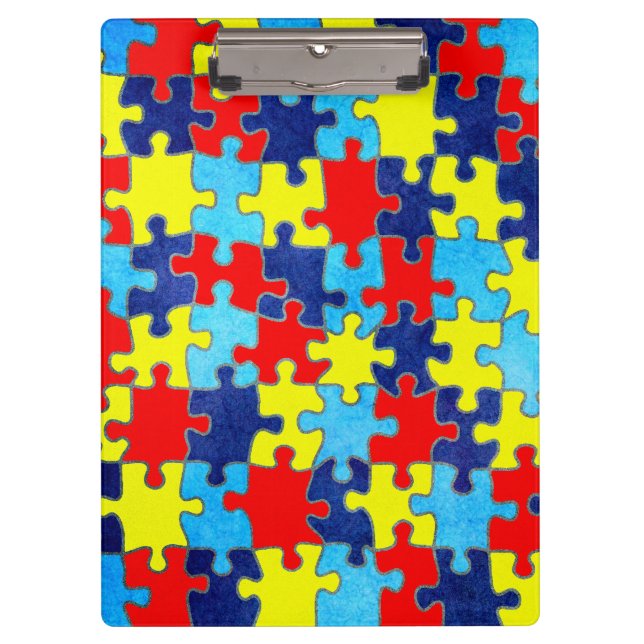 Porte-bloc Sensibilisation sur l'autisme-Puzzle par Shirley T (Devant)