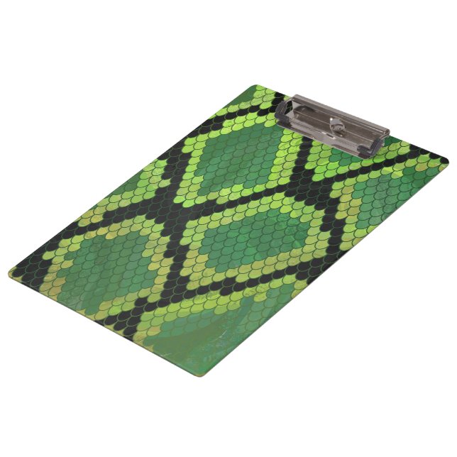 Porte-bloc Serpent noir et vert (Incliné)