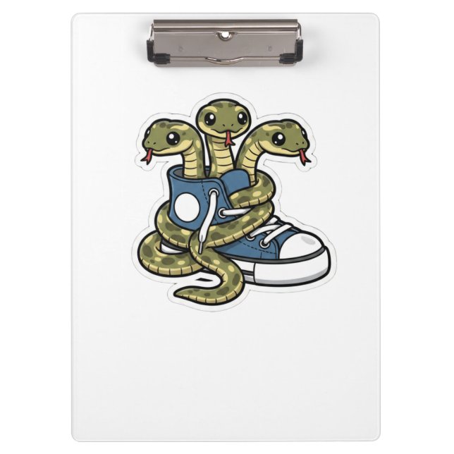 Porte-bloc Serpents sur chaussures (Devant)