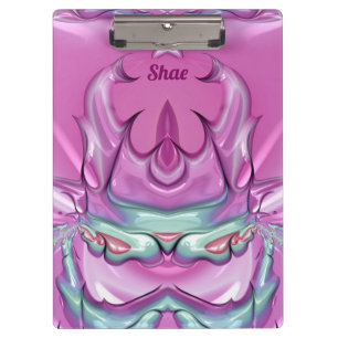 Porte-bloc SHAE ~WOW ! ÉTRANGE ! Gris rose blanc et cerise