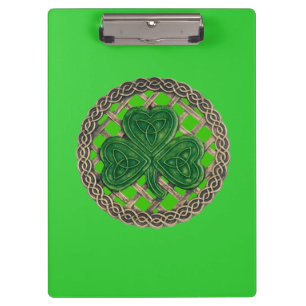 Porte-bloc Shamrock Vert sur Celtic Knots Porte - bloc