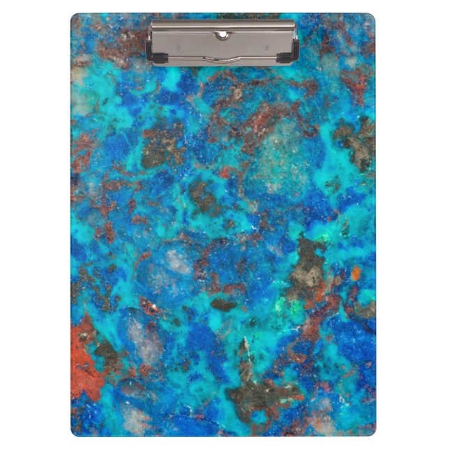 Porte-bloc Shattuckite à motif bleu (Devant)