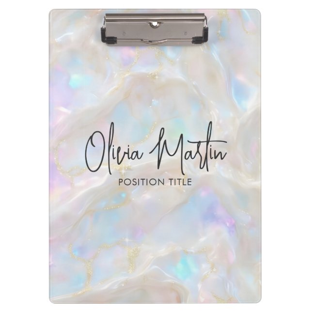 Porte-bloc Shimmer Opal Iridescent Background (Devant)