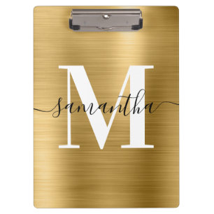 Porte-bloc Signature Monogram Gold Shimmer Foil