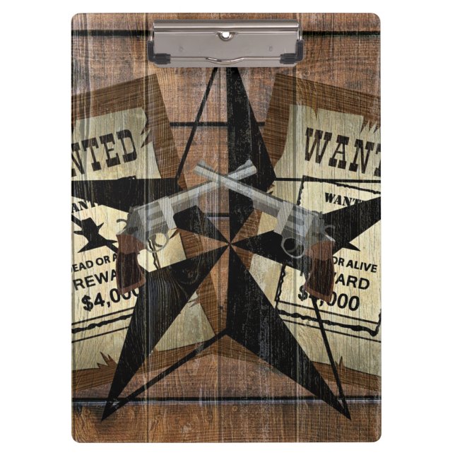 Porte-bloc SIGNE Recherché Rustique Texas Star Western Double (Devant)