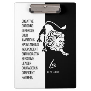 Porte-bloc SIGNE Zodiac Léo Porte - bloc noir et blanc