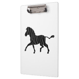 Porte-bloc Silhouette d'impression noir et gris Zebra