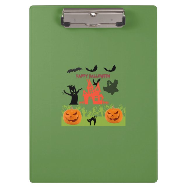Porte-bloc Silhouette hantée d'Halloween effrayante Forêt som (Devant)