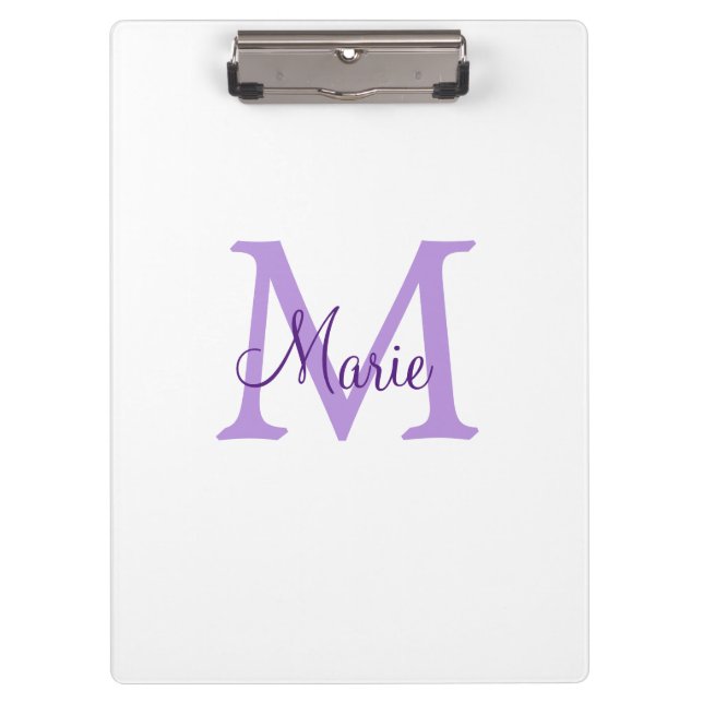 Porte-bloc simple ajout de nom minimal monogramme rose rouge  (Devant)