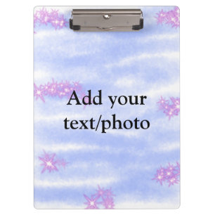 Porte-bloc Simple aquarelle rose bleu ajoutez votre nom de te