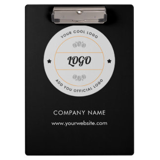 Porte-bloc Simple Logo d'entreprise rond et texte personnalis
