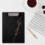 Porte-bloc Simple Manuscrit Script Name Personalized<br><div class="desc">Nom de script manuscrit simple Porte - bloc personnalisé. Un joli complément à votre installation de bureau. Police de style calligraphie pour un look plus personnalisé. Modèle modifiable.</div>
