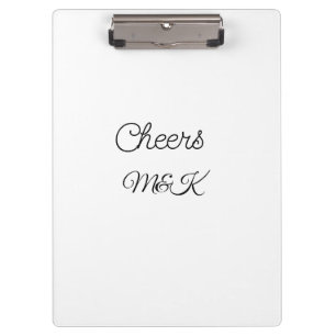 Porte-bloc Simple minimal ajouter nom acclamations couple nom