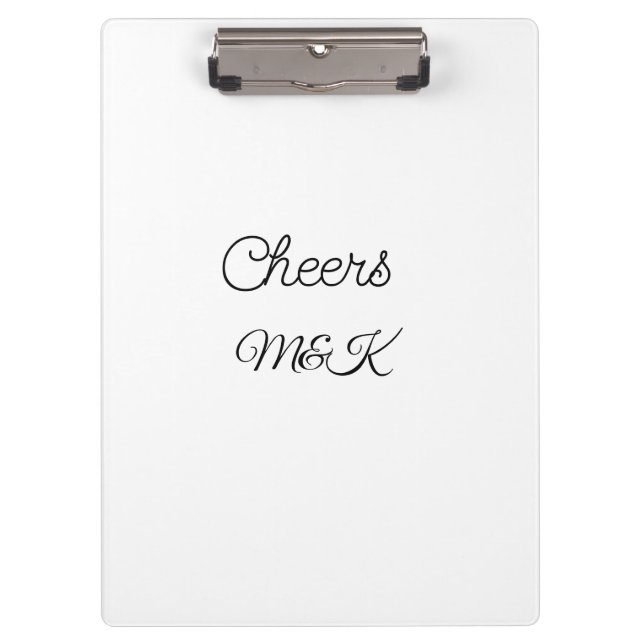 Porte-bloc Simple minimal ajouter nom acclamations couple nom (Devant)