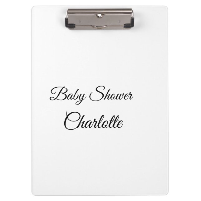 Porte-bloc SIMPLE MINIMAL.CUTIE AJOUTER NOM BÉBÉ Baby shower  (Devant)