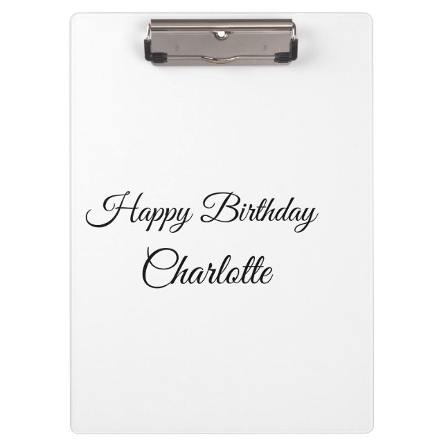 Porte-bloc SIMPLE MINIMAL.CUTIE AJOUTER NOM BÉBÉ joyeux anniv (Devant)