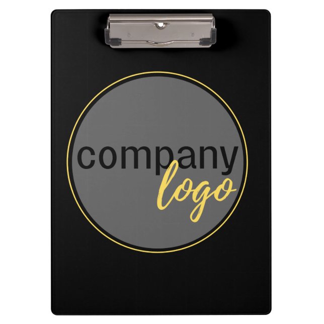 PORTE-BLOC SIMPLE MODERNE ENTREPRISE LOGO MARQUE NOIRE (Devant)